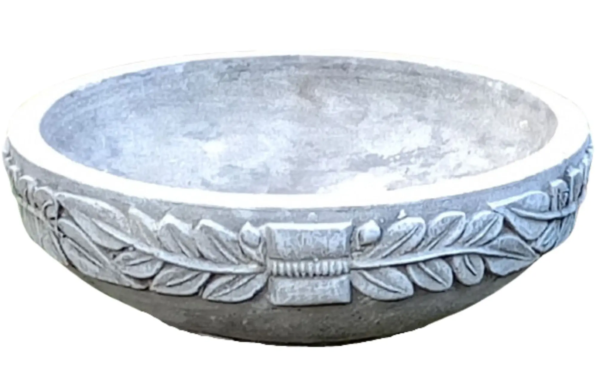  Product image 3 of the product “Medan - Bowl with leaf motive, Ø 29 cm | cast stone ”